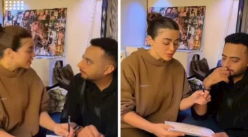 فيديو طريف يجمع عصام السقا ويارا السكري في كواليس "علي كلاي"