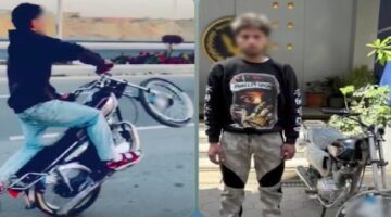 استعراض خطر على الطرق.. ضبط قائد دراجة نارية أثار الغضب في الفيوم