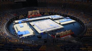 بلمسة أولمبية.. صالة إستاد القاهرة تستعد لاستقبال كأس العالم للجمباز الفني