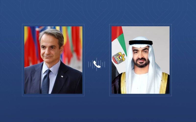 رئيس الدولة ورئيس وزراء اليونان يناقشان هاتفياً علاقات البلدين وتطورات الأوضاع في المنطقة