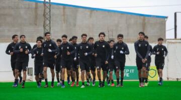 منتخب الناشئين ينهي استعداداته لمواجهة ليبيا تحت الأمطار